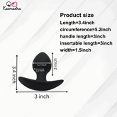 Kaamastra Anal Plug size details - Measurements for length, circumference, and width